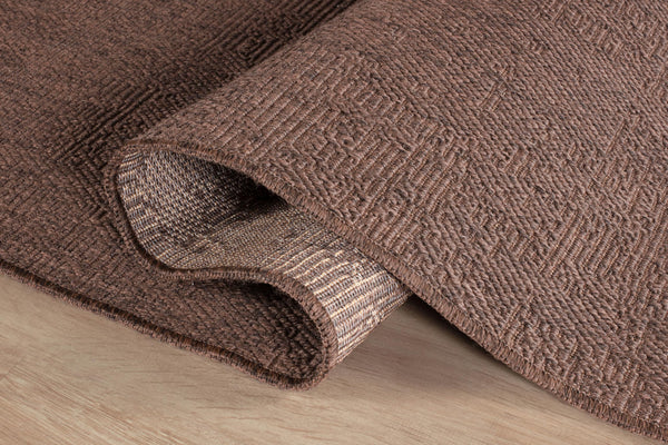 Round Jute-Style Area Rug 6ft – Brown
