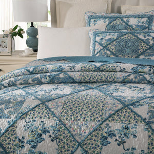 Cotton Patchwork Floral Paisley Lightweight Quilt Set