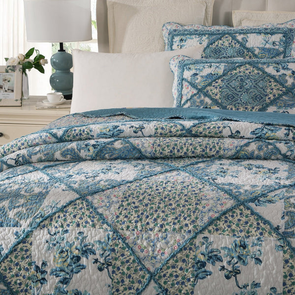 Cotton Patchwork Floral Paisley Lightweight Quilt Set