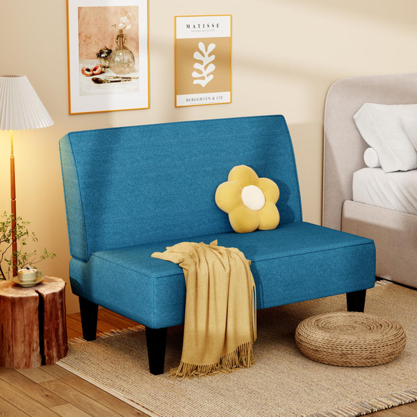 2-Seater Loveseat Sofa with Wooden Legs