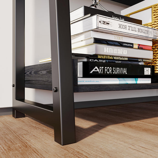 5-Tier Ladder Shelf – Industrial Bookcase