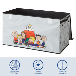 Collapsible Storage Trunk with Lid – Large Kids Toy Box with Handles