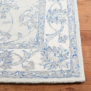 Hand-Tufted Wool Area Rug 9x12 Transitional Trellis Medallion