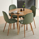 Velvet Dining Chairs Set of 4 with Metal Legs