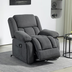 Power Lift Recliner Chair with Massage, Heat & USB Port – Gray