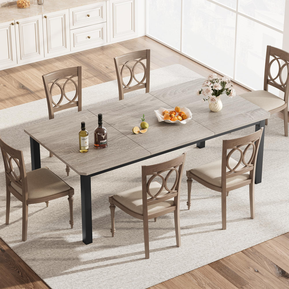 Industrial Dining Table 6-8 Person, 78" Rectangular Kitchen Table