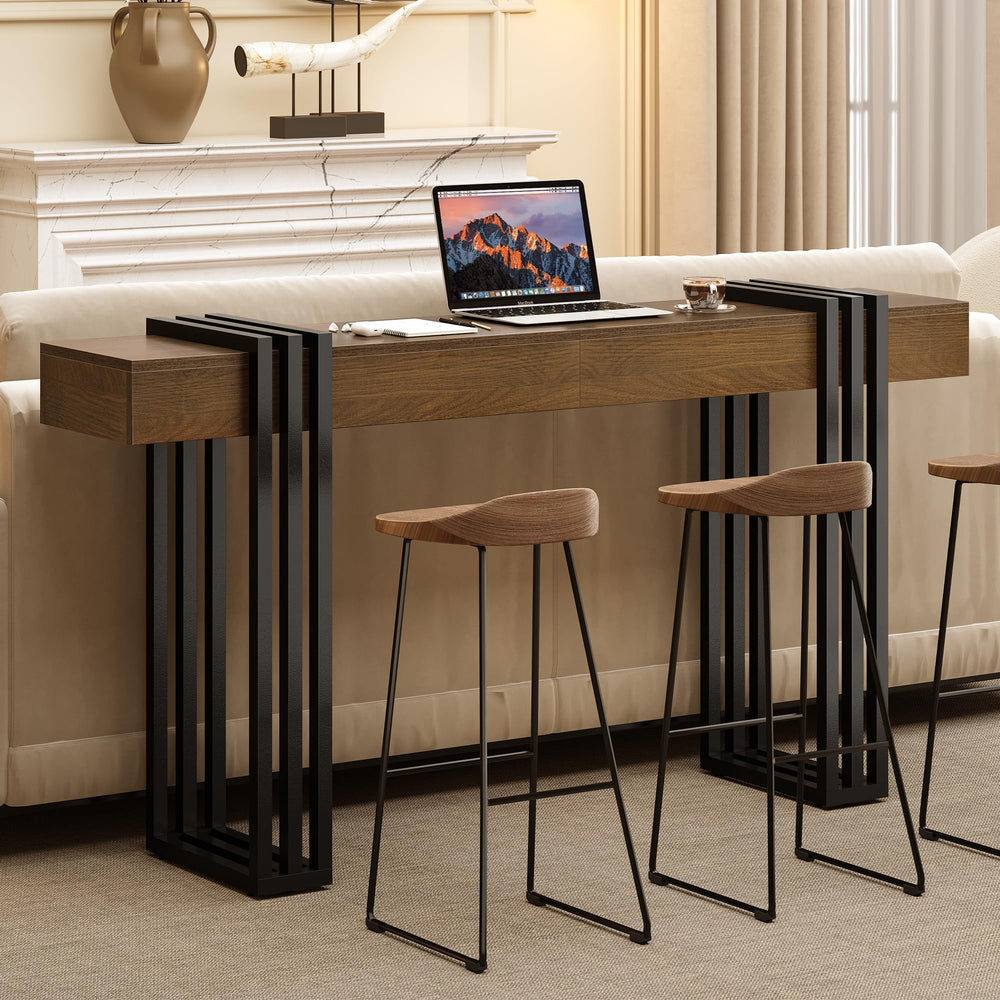 63" Console Table with Charging Station