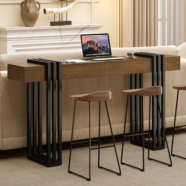 63" Console Table with Charging Station