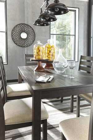 7-Piece Dining Table Set with 6 Upholstered Chairs