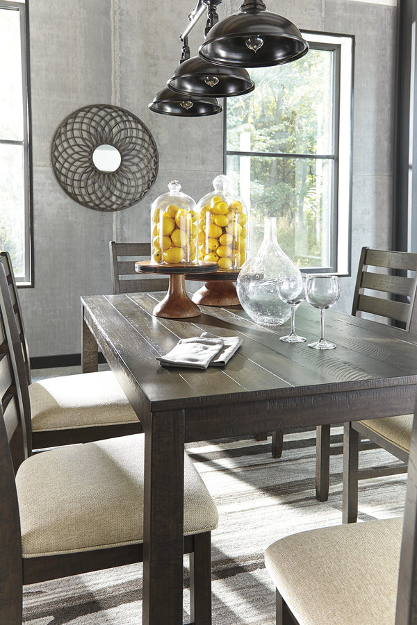 7-Piece Dining Table Set with 6 Upholstered Chairs