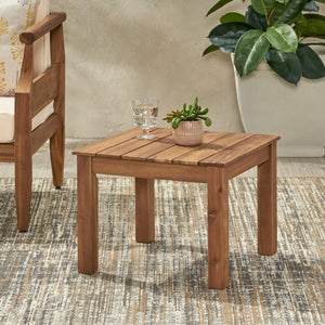 Obreanna Outdoor Acacia Wood End Table