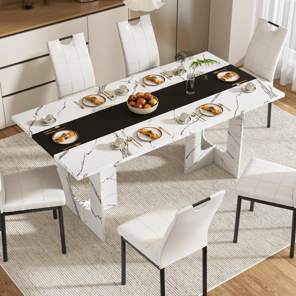 7-Piece Rectangular Dining Table & Chair Set