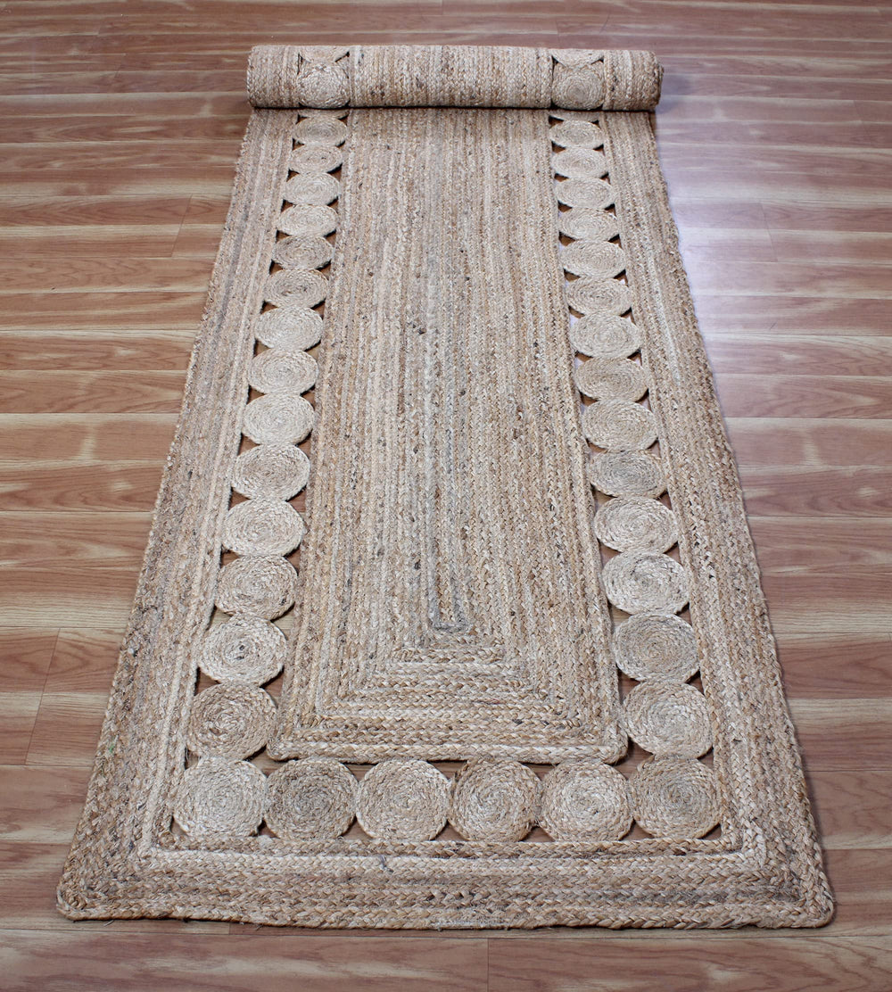 Handmade Braided Jute Runner Rug – 2'6" x 24'