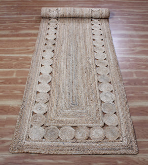 Handmade Braided Jute Runner Rug – 2'6" x 24'