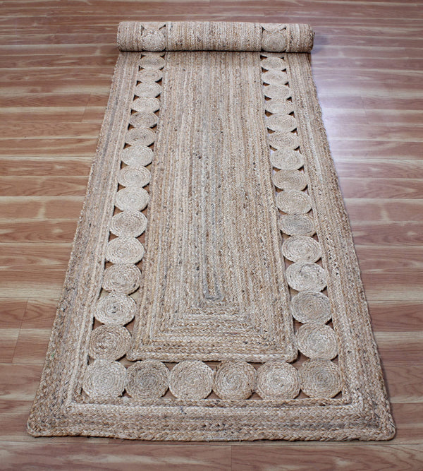 Handmade Braided Jute Runner Rug – 2'6" x 24'