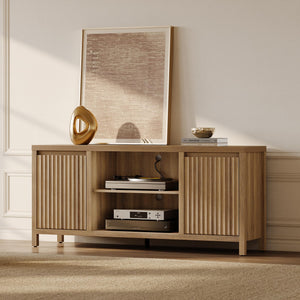 Fluted TV Stand for 55–65 Inch TVs