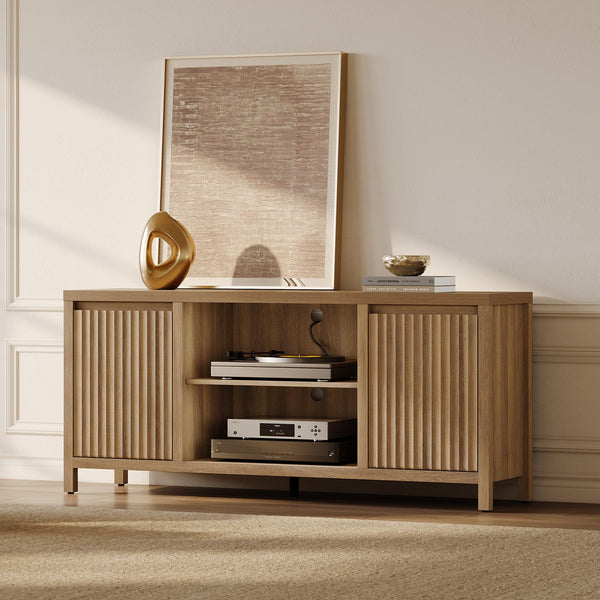 Fluted TV Stand for 55–65 Inch TVs