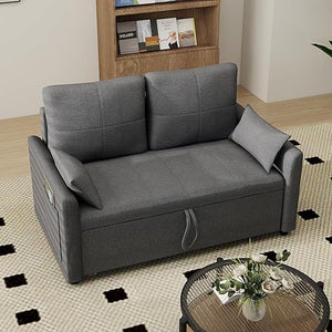 L-Shaped Sleeper Sofa with Pull-Out Bed & Storage