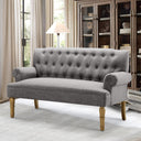 Tufted Linen Loveseat Sofa for Living Room