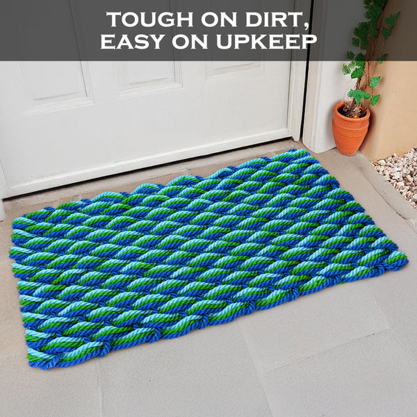 Lobster Rope Door Mat Outdoor – All-Weather Nautical Braided Rug