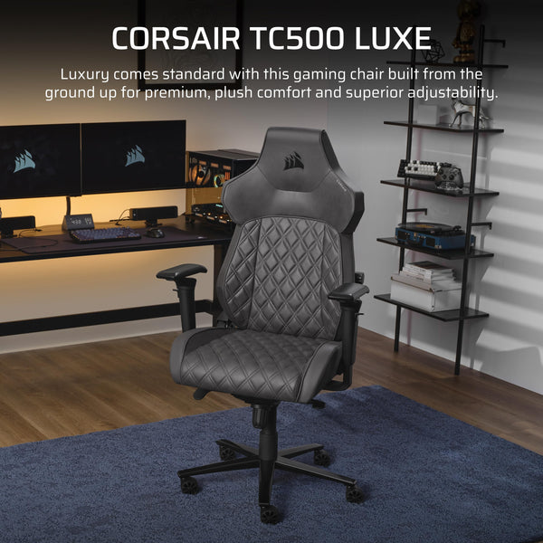 Gaming Chair – Wide Seat with Lumbar Support & Adjustable Armrests