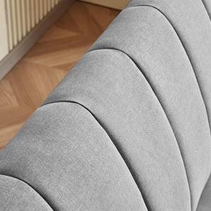 Convertible Futon Sofa Bed – Gray Woven