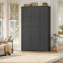 68" Tall Kitchen Pantry Storage Cabinet with Doors & Shelves