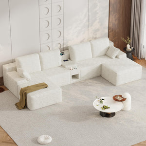 150" U-Shaped Modular Sectional Sofa