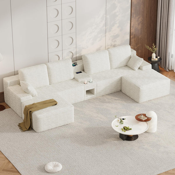 150" U-Shaped Modular Sectional Sofa