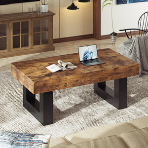 Rustic Industrial Rectangle Coffee Table 41" – Engineered Wood