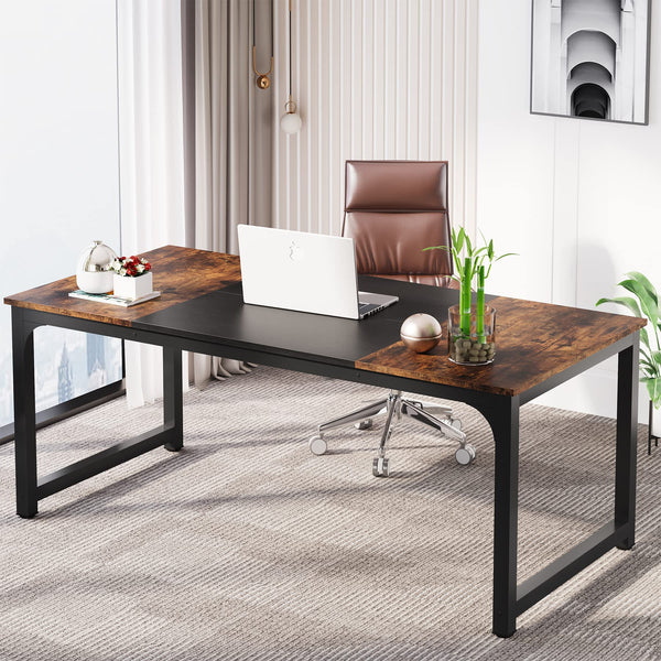Extra Large Executive Office Desk – Industrial Style