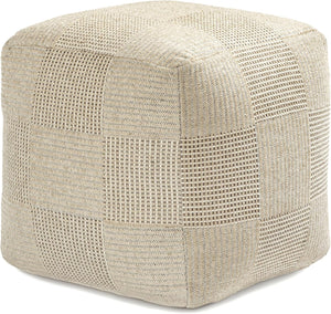Handmade Square Pouf Ottoman | Cotton Floor Footrest & Accent Seat | 20"