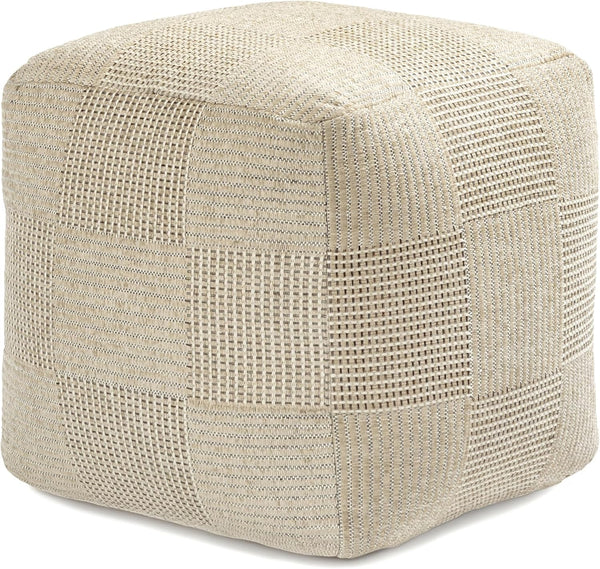 Handmade Square Pouf Ottoman | Cotton Floor Footrest & Accent Seat | 20"