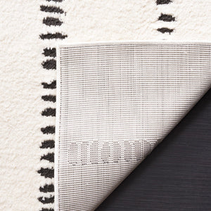 Ivory & Black Geometric Area Rug – 10' x 14' Rectangular