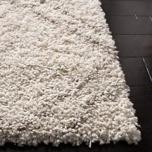 Ivory Beige Southwestern Shag Area Rug 5x8
