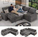 L-Shaped Modular Sectional Sleeper Sofa with Pull-Out Bed