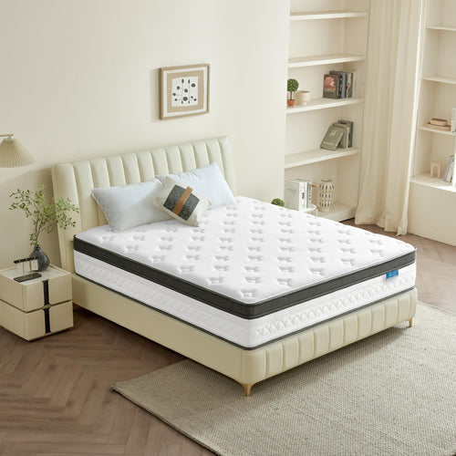 12-Inch Cooling Hybrid Mattress with Gel Memory Foam & Pocket Coils