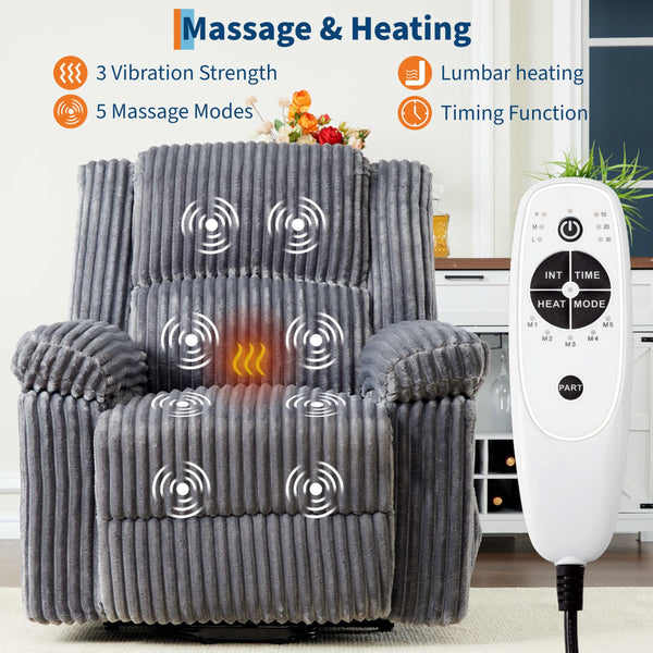 Power Lift Recliner Chair with Heat and Massage