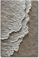 24x36" Hand-Painted 3D Texture Abstract Sea Wave Oil Painting – Modern Minimalist Canvas Wall Art