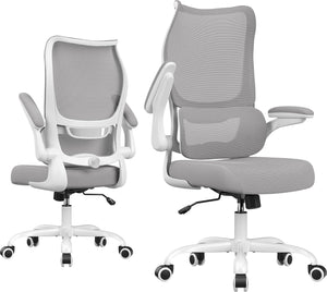 Ergonomic Mesh Office Chair with Lumbar Support & Flip-Up Armrests