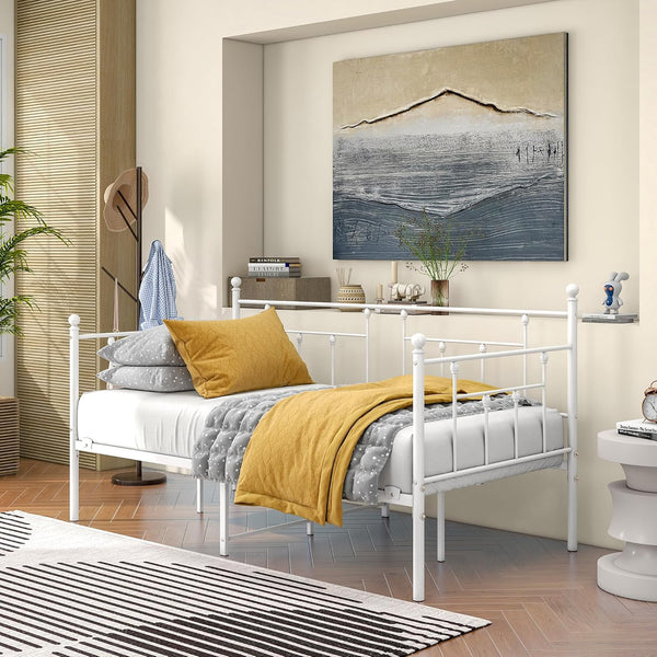 Twin Metal Daybed Frame with Under-Bed Storage