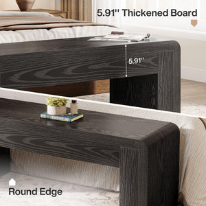 Farmhouse Entry Bench – 47" Indoor Wooden Bench
