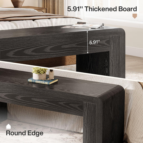 Farmhouse Entry Bench – 47" Indoor Wooden Bench