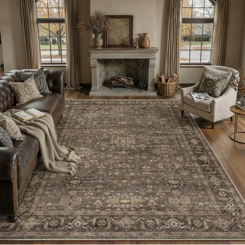 8x10 Washable Vintage Area Rug