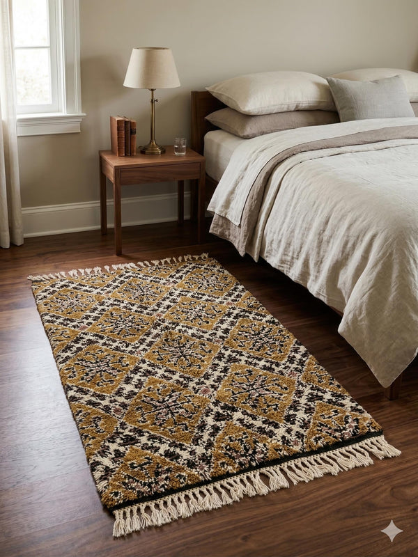 Handmade Moroccan Berber Wool Shag Rug 3' x 5'