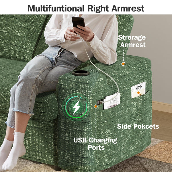 65" Convertible Loveseat Sleeper Sofa with Pull-Out Bed