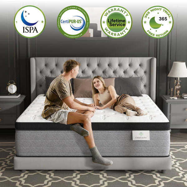 King Size 12" Hybrid Mattress – 7-Zone Pocket Springs