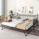 Twin Metal Daybed with Pop-Up Trundle