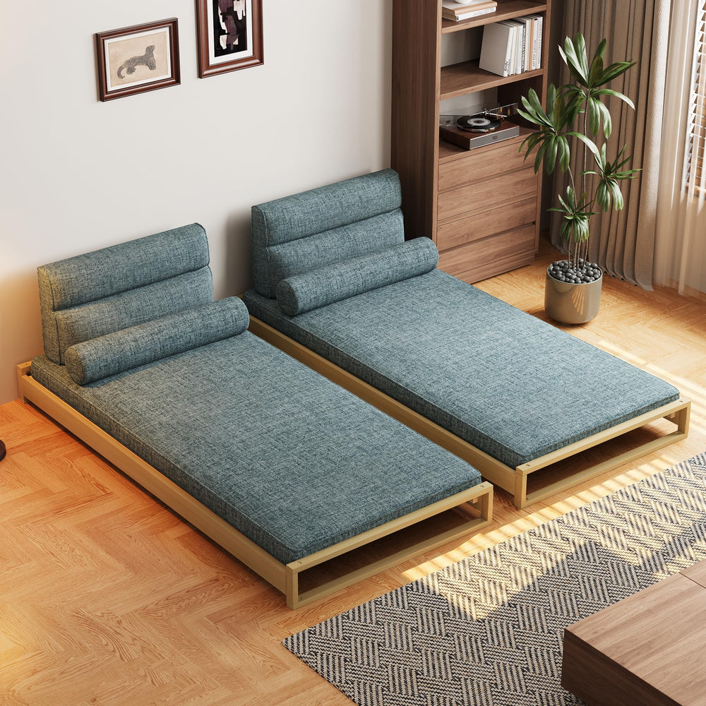 Convertible Sleeper Sofa Bed with Wood Frame