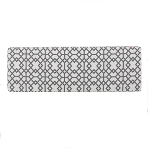 Fabric Storage Ottoman – Grey Geometric Patterned